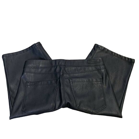 BLANKNYC Vegan Leather Bike shorts Stretch black Sz 26 banded waist flat front - Picture 15 of 15